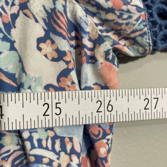 Crown & Ivy Women’s 3X Pink Blue Paisley Dress Vibrant Preppy - Picture 8 of 11